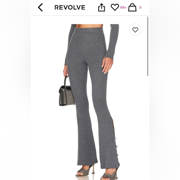 Knit pants with pearl features - Picture 1 of 3